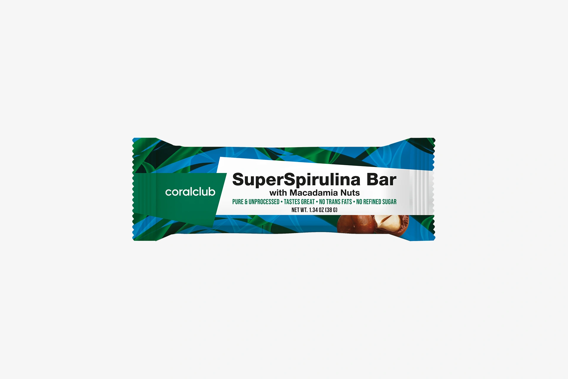 SuperSpirulina szelet makadám dióval