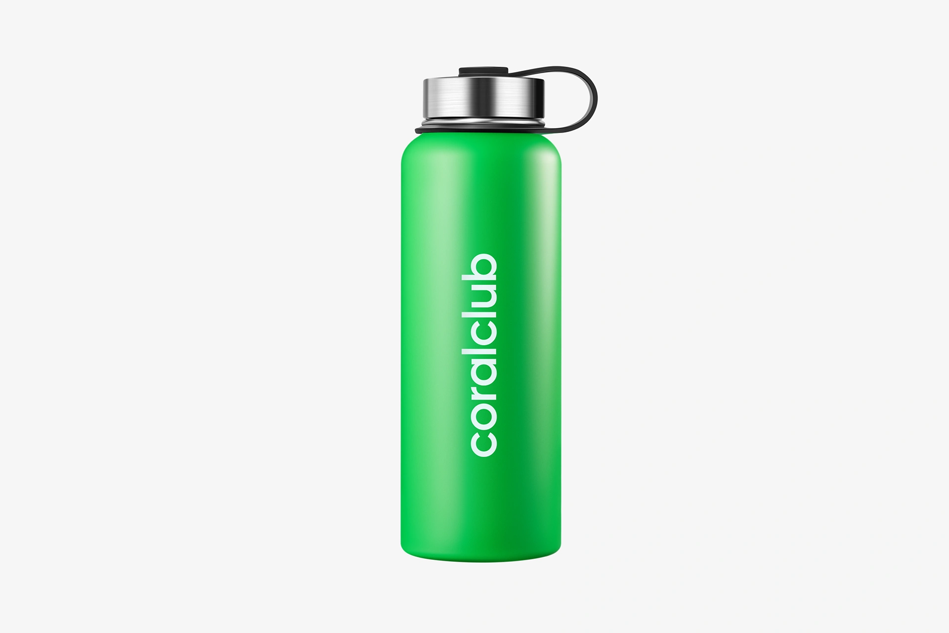 KOR One 750 water bottle, Polar White (green logo)